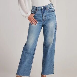 12th Tribe Katheryn Mid Rise Straight Leg Jeans